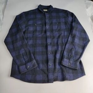 Marine Layer strech twill overshirt Blue Buffalo Plaid